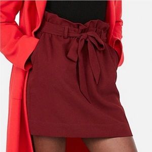 Express Paper Bag Waist Miniskirt with belt/tie - Sz XS - has POCKETS!! 😻